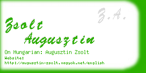 zsolt augusztin business card